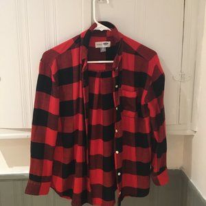 Old Navy Red and Black Flannel